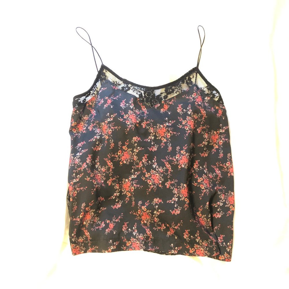 Zara Floral Cami, Open Lace Back